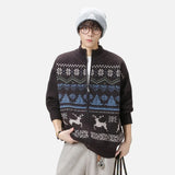 Cozy Nordic Fair Isle Knit Cardigan
