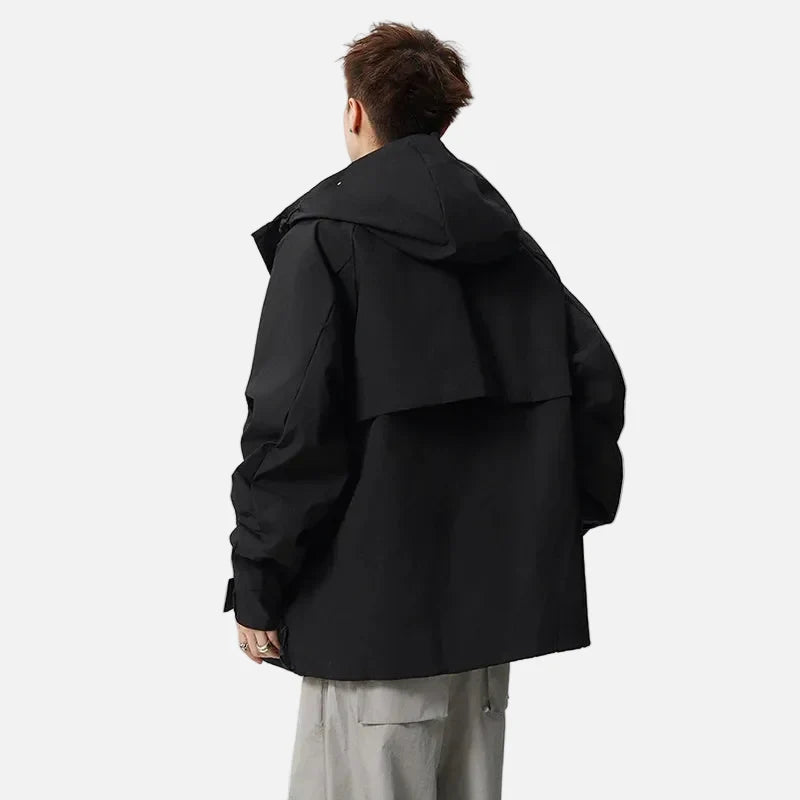 Stylish Pockets Hooded Mountaineering Windbreaker Jacket