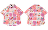 Y2K Vibrant Elevated Graphic Button-Up Shirt