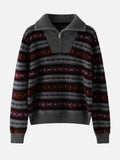 Cozy Vintage Half Zipper Casual knitwear Sweater