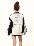 Women Vintage Stitch Embroidered Sweatshirt