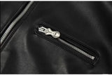 Heavyweight Motorcycle Leather Hooded Jacket