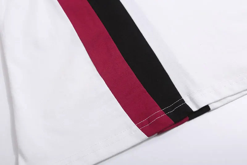 Retro Star Embroidery Sports T-shirt