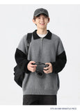 Cozy Bootcut Knitted Half Zipper Sweater