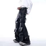 Stylish Timeless Fit High Street Leather Cargo Pants