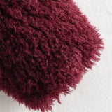 Y2K Comfortable Red Angora Faux Fur Jacket