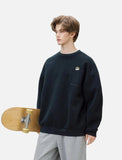 Streetwear Casual Embroidered O-Neck Sweatshirt