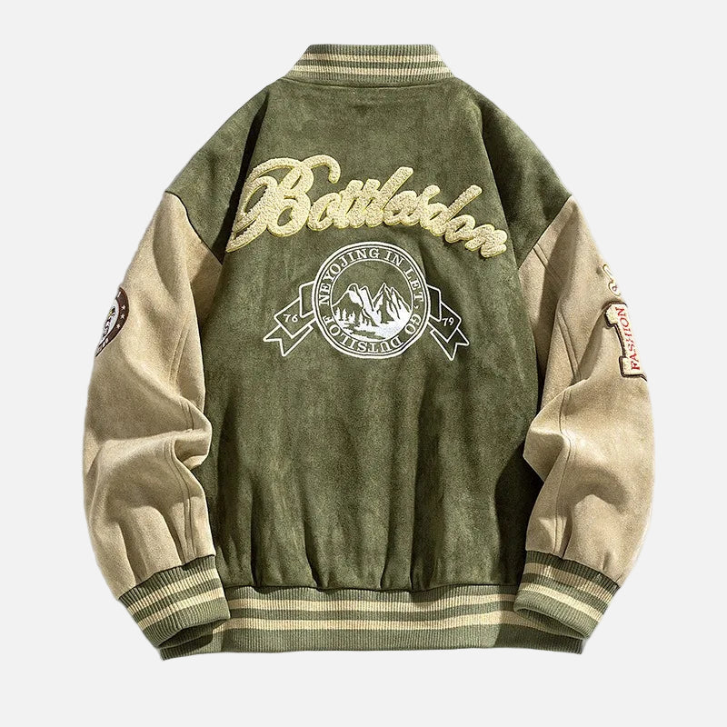 Streetwear Embroidered High Street Varsity Jacket
