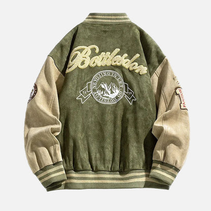 Streetwear Embroidered High Street Varsity Jacket