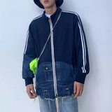 Luxury Striped Tassel Casual Denim Jacket