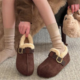 Cozy Faux Fur Loafers Flats Shoes