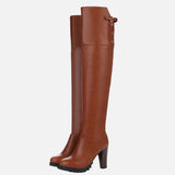 Vintage Cool Over Knee High Heels Leather Boot