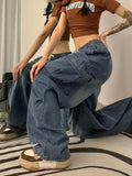 Vintage High-waist Baggy Cargo Pants