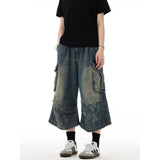 Vintage American Style Washed Denim Jorts