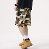 Men Flattering Camouflage Denim Cargo Short