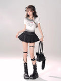 Y2K Kitty Underground Skirt & Top