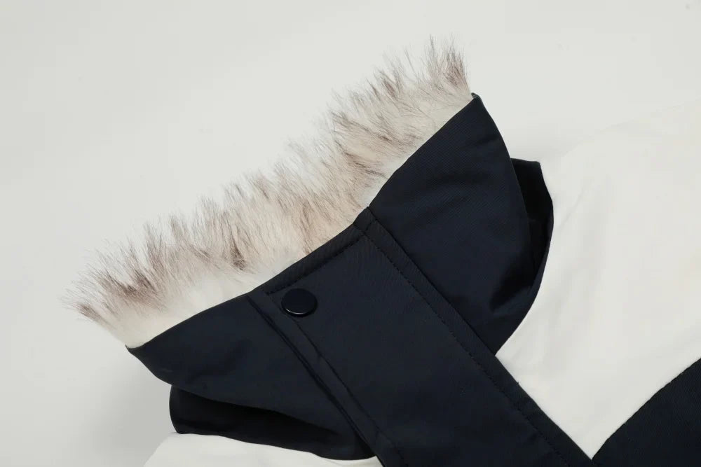 Flattering Paneled Fur Collar Raglan Sleeve Jacket