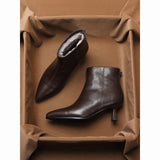 Vintage Pointed Toe Winter Ankle Fur Boot