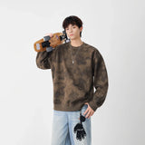Comfortable Tiedye Crew Neck Sweatshirt