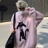 Cozy Japanese Cartoon Cat Knitwear Sweater