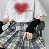 Red Heart Print T-shirt