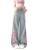 Y2K Butterfly Edge Distressed Jeans