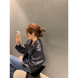 Women Vintage Retro Hip Hop Leather Jacket