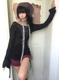 Y2K Off-Shoulder Long-Sleeve T-shirt