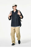 Cloud-Soft Contrast Lapel Casual Shirt
