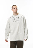American Splatter Color Block Long Sleeve T-Shirt