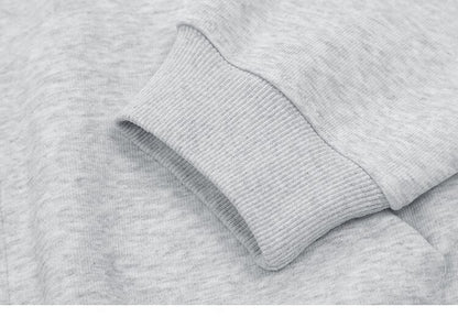 Star Patches Cotton Zip-up Hoodie