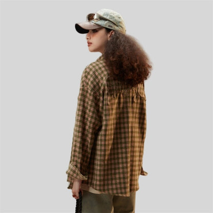 Elegant Long Sleeve Plaid Shirt