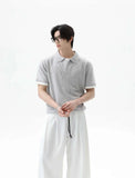 Cleanfit Lapel Contrast Color Casual Polo T-Shirt