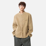 Essential Stand Collar Woolen Loose Jacket