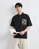 Colorblock Smiley Cartoon Polo Summer T-Shirt