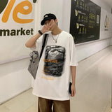 Streetwear Oversized Gothic Graphic T-Shirt