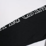 Y2K Gothic Rivet Printed Black Casual Hoodie