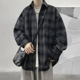Men's Streetwear Luxury Plaid Long Sleeve Casual Shirt