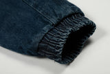 Y2K Quilted Retro Denim Fur Hooded Jacket