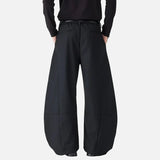 Streetwear Black Casual Wide Leg Suit Pants