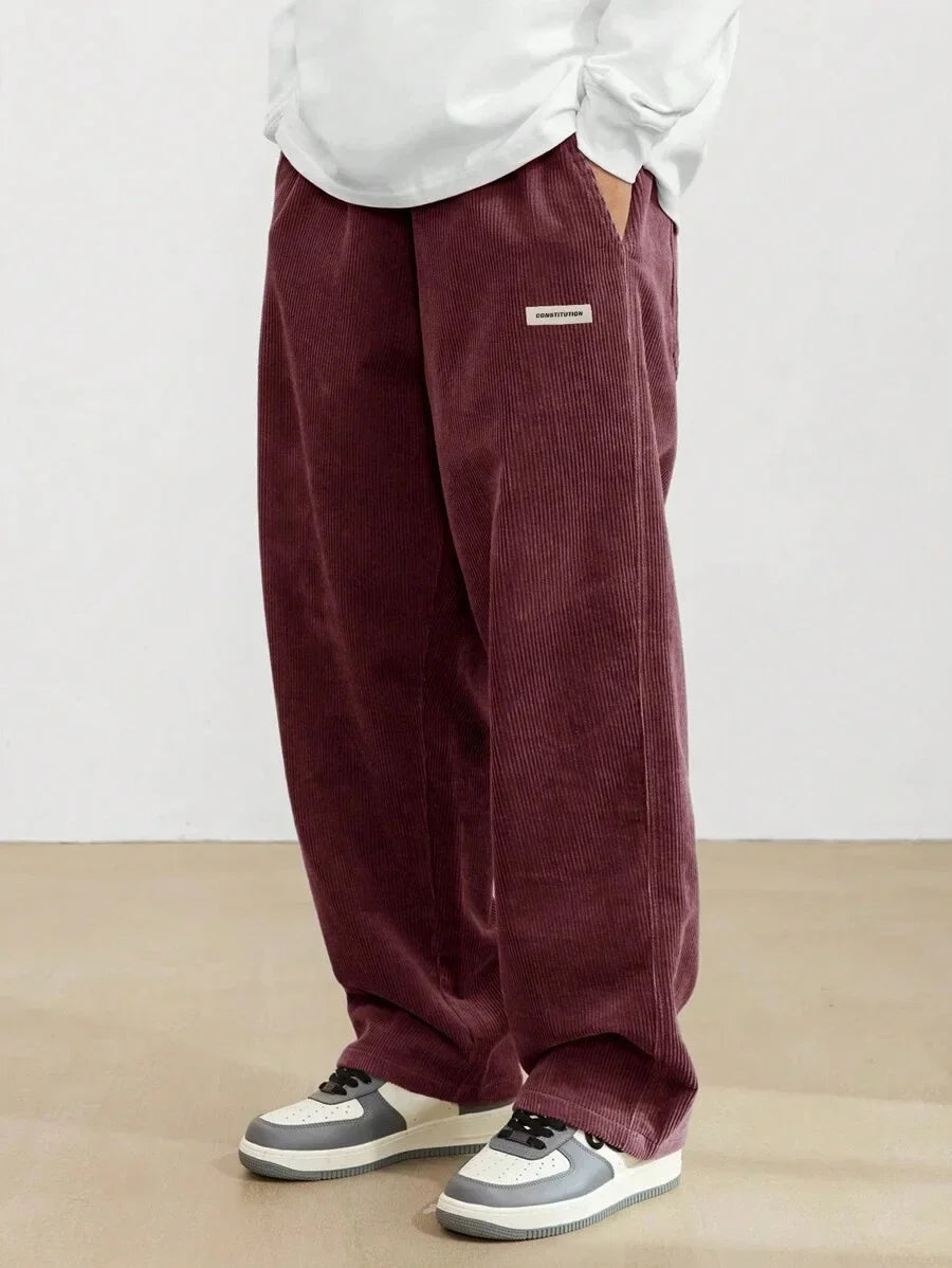 Comfortable Loose Fit Corduroy Pants