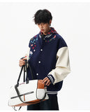 Y2K Cozy Embroidered Baseball Varsity Jacket