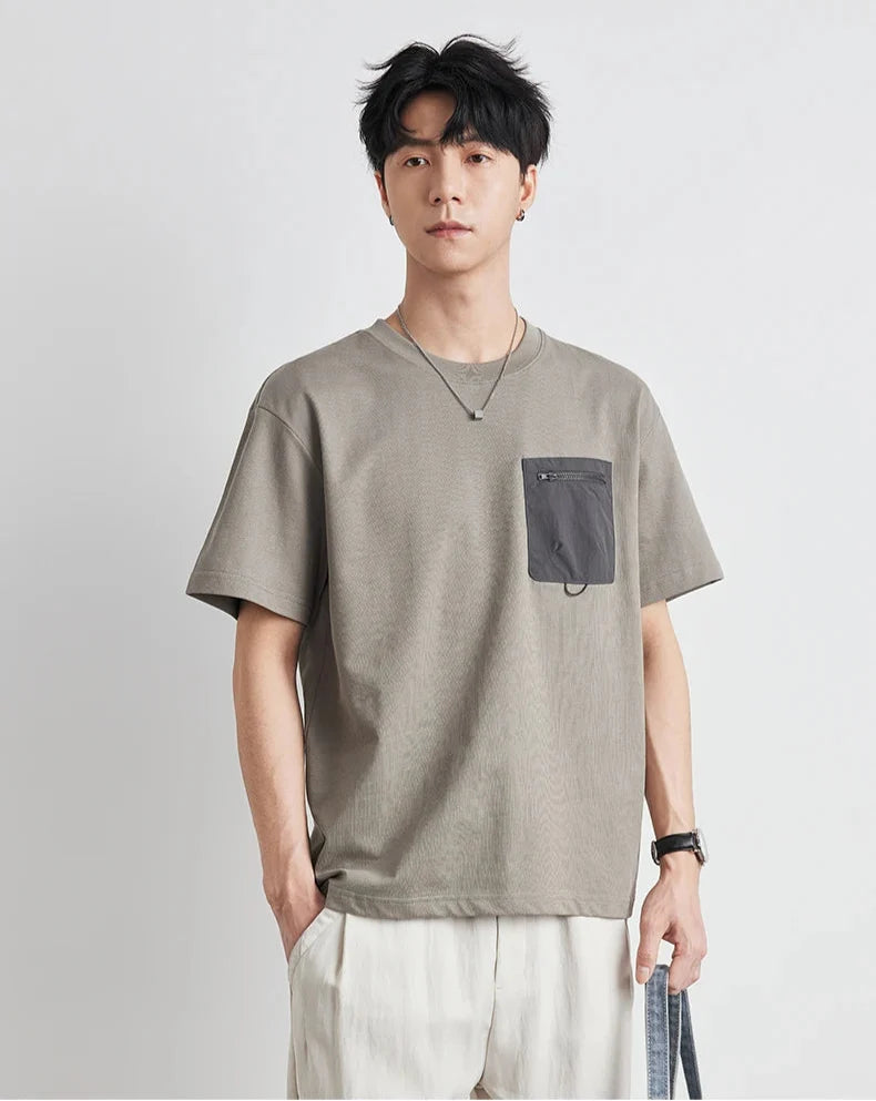 Men's Casual Summer Pocket Loose Fit T-Shirt