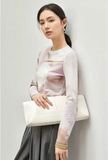 Stylish Mesh Long Sleeve T-Shirt