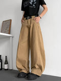 Y2K Cool Khaki Patchwork Cyber Jeans