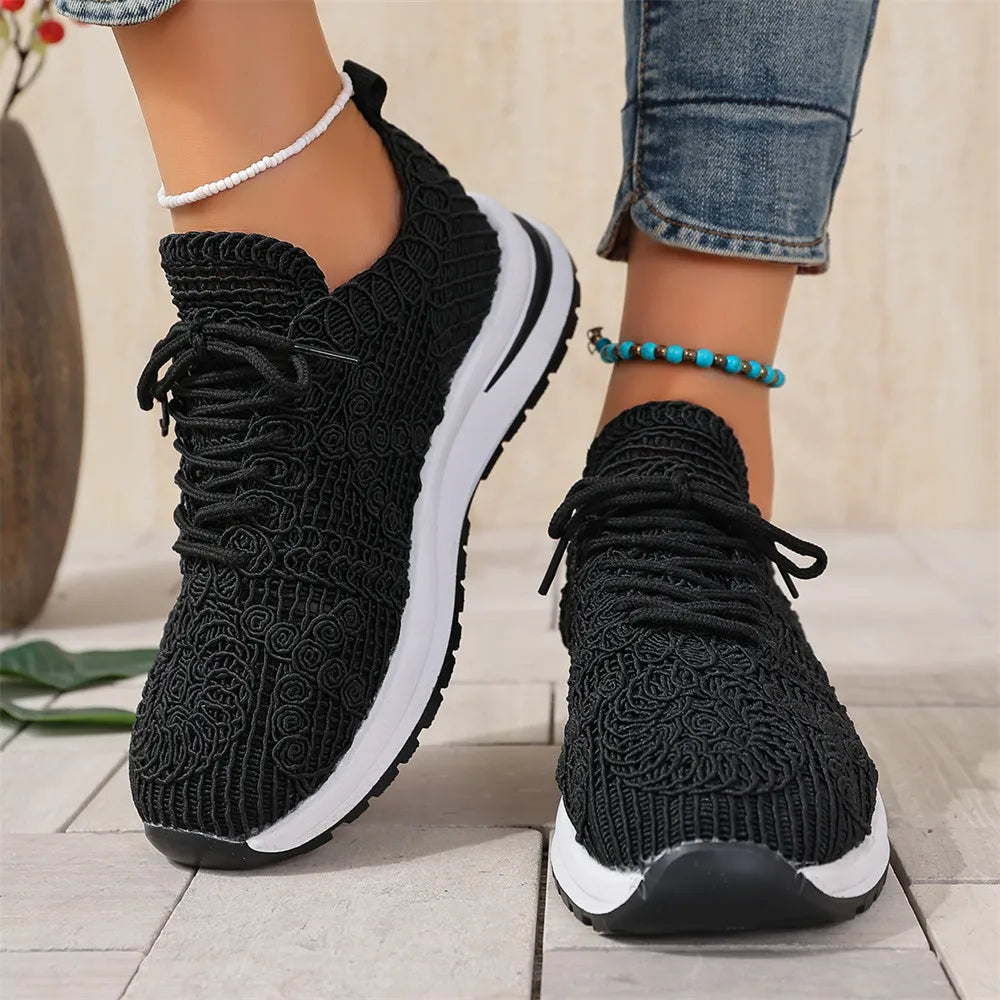 Breathable Comfy Mesh Trainers Flat Sneaker