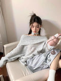 Women Chic Off Shoulder Knitwear Sweater