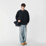 Durable Washed Crew Neck Sweatshirt