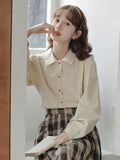 Elegant Vintage Puff Sleeve Blouse Shirt