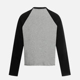 Trendy Rock Rap Print Raglan Long Sleeve T-Shirt